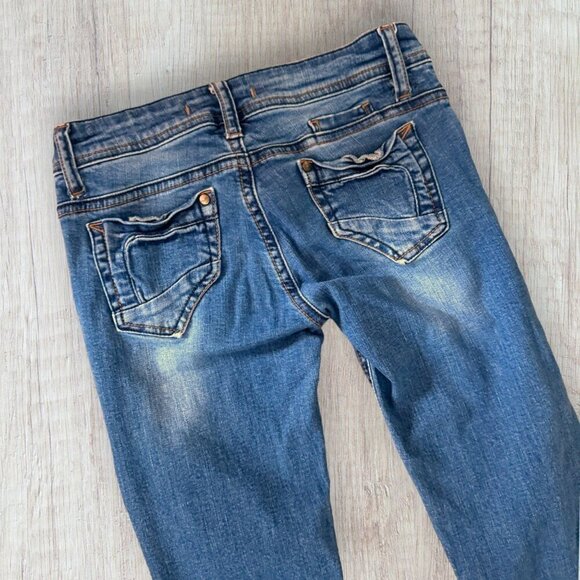 REPLUS Stretch Denim Low Rise Skinny Distressed Denim Jeans Made In Turkey 27 - Picture 7 of 8